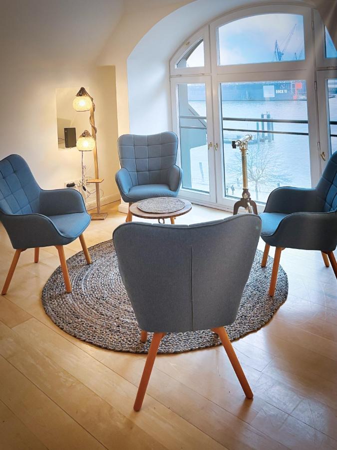 Apartmán Loft-Panoramablick-Hafen & Elbe! Hamburk Exteriér fotografie
